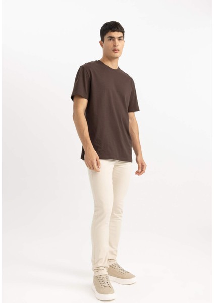 Yazlık Gabardin Chino Kanvas Pantolon Slim Fit Dar Kesim Dar Paça Cepli B2089AX24SP