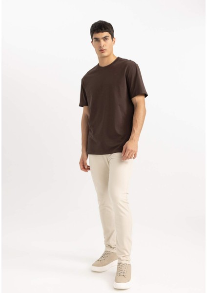 Yazlık Gabardin Chino Kanvas Pantolon Slim Fit Dar Kesim Dar Paça Cepli B2089AX24SP