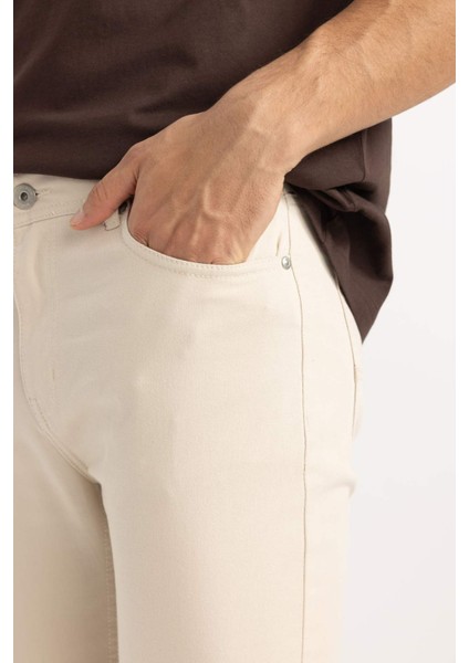 Yazlık Gabardin Chino Kanvas Pantolon Slim Fit Dar Kesim Dar Paça Cepli B2089AX24SP