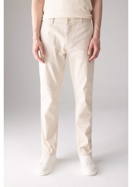 Regular Fit Normal Kesim Gabardin Chino Kanvas Pantolon Yazlık Fermuar Cepli Düz Paça B2088AX24SP