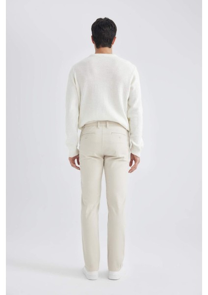 Regular Fit Normal Kesim Gabardin Chino Kanvas Pantolon Yazlık Fermuar Cepli Düz Paça B2088AX24SP