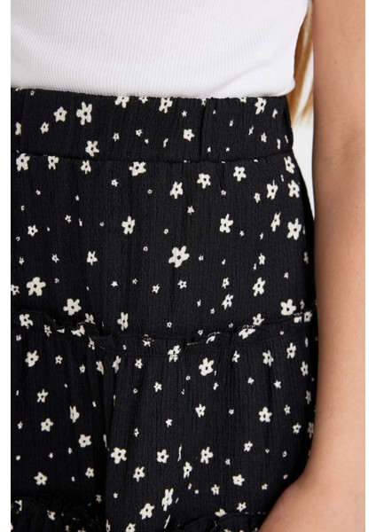 Kız Çocuk Desenli Bürümcük Etek B4460A824SM