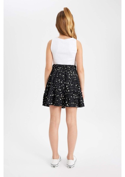 Kız Çocuk Desenli Bürümcük Etek B4460A824SM