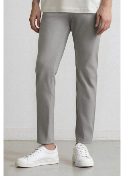 Yazlık Chino Kanvas Pantolon Slim Fit Dar Kesim Cepli Dar Paça T1055AZ24SP