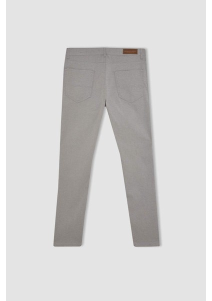 Yazlık Chino Kanvas Pantolon Slim Fit Dar Kesim Cepli Dar Paça T1055AZ24SP