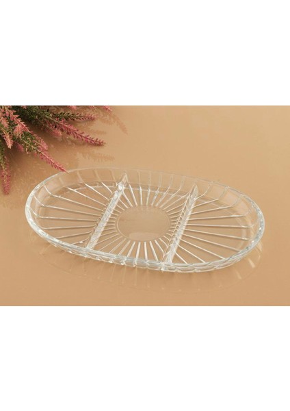Elegant Oval Bölmeli Servis Tabağı 27X16 cm modelleri