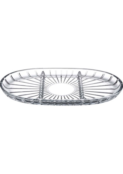 Elegant Oval Bölmeli Servis Tabağı 27X16 cm indirimleri