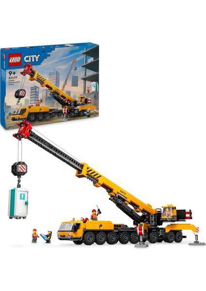 City Sarı Mobil Inşaat Vinci 60409, 9 Yaş ve Üzeri Çocuklar Için Yaratıcı Oyuncak Yapım Seti (1116 Parça)