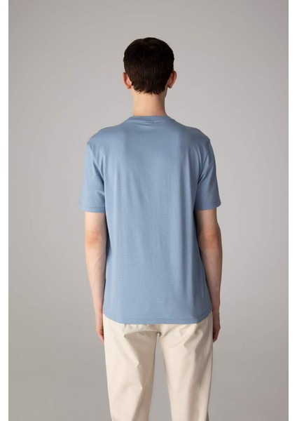 %100 Pamuk New Regular Fit Bisiklet Yaka Basic Düz Kısa Kollu Tişört V7699AZ24SP