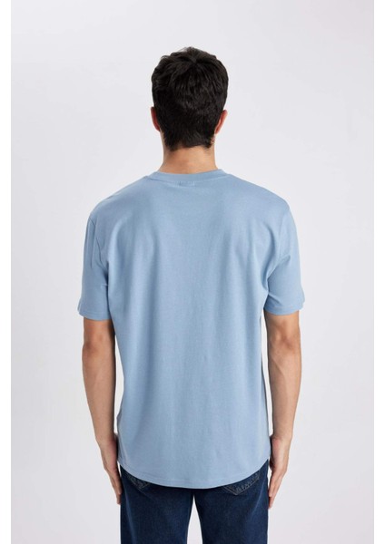 %100 Pamuk New Regular Fit Bisiklet Yaka Basic Düz Kısa Kollu Tişört V7699AZ24SP