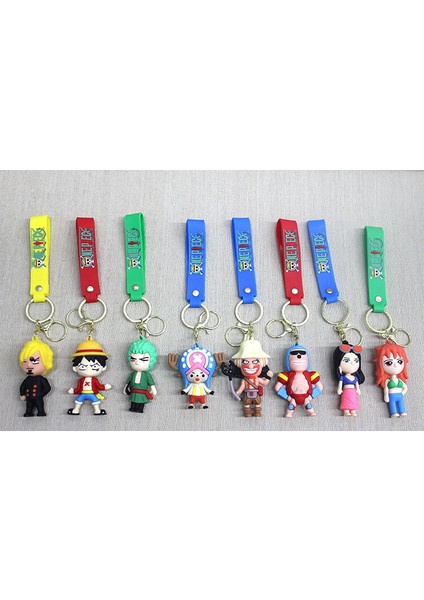 One Piece Karışık Karakterler Silikon Anahtarlık