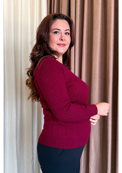 Kadın Burgu Triko Kazak 5484 fiyatları