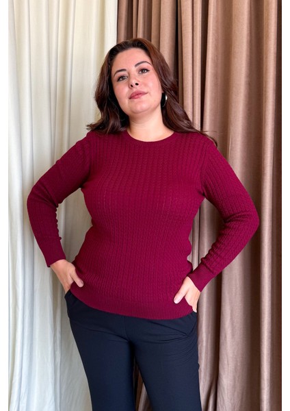 Kadın Burgu Triko Kazak 5484