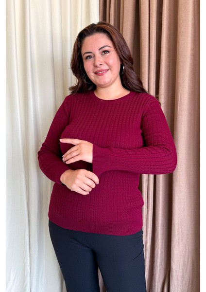 Kadın Burgu Triko Kazak 5484