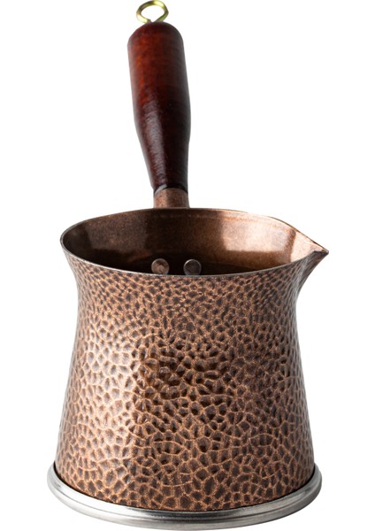 Cezpot Telveli Mega Boy Ahşap Saplı Döküm Cezve - Mıknatıslı Ocaklara Uyumlu