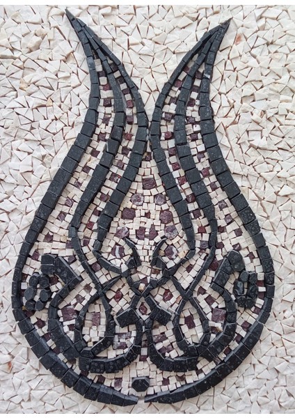 Lale Motifli Mozaik Taş Tablo modelleri