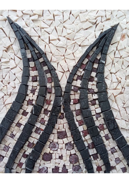 Lale Motifli Mozaik Taş Tablo fırsatları