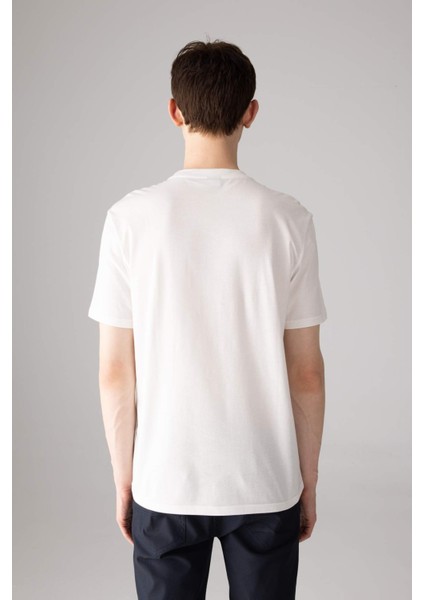 %100 Pamuk New Regular Fit Bisiklet Yaka Basic Düz Kısa Kollu Tişört V7699AZ24SP