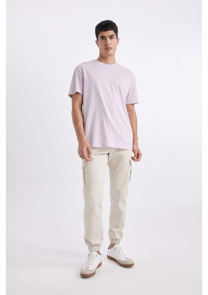 %100 Pamuk New Regular Fit Bisiklet Yaka Basic Düz Kısa Kollu Tişört V7699AZ24SP