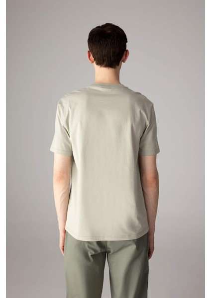 %100 Pamuk New Regular Fit Bisiklet Yaka Basic Düz Kısa Kollu Tişört V7699AZ24SP