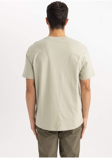 %100 Pamuk New Regular Fit Bisiklet Yaka Basic Düz Kısa Kollu Tişört V7699AZ24SP