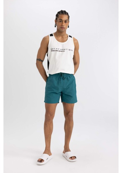 File Astarlı Kısa Boy Deniz Şortu B7244AX24HS