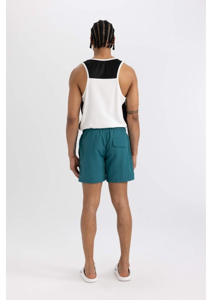File Astarlı Kısa Boy Deniz Şortu B7244AX24HS