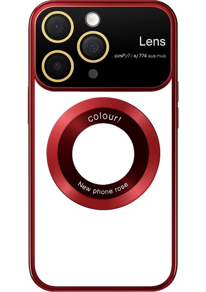 Iphone 13 Pro Kılıf Kamera Korumalı Magsafe Colourl Koyu Kırmızı
