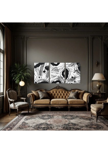 :temperli Cam Üçlü Set Tablo, Tablo, Üçlü Tablo, Uv Baskı, Cam Tablo, 3’lü Set, CUT013