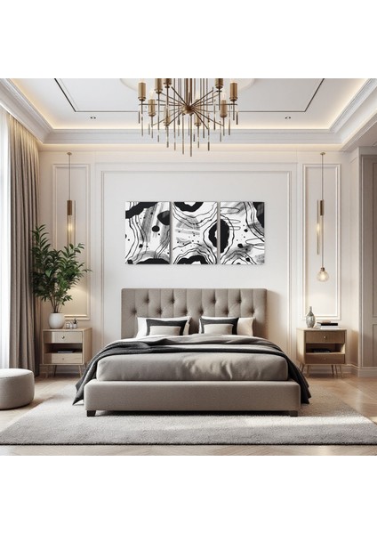 :temperli Cam Üçlü Set Tablo, Tablo, Üçlü Tablo, Uv Baskı, Cam Tablo, 3’lü Set, CUT013