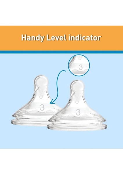 3. Seviye Geniş Ağız Biberon Emziği +6 Ay, Şeffaf, Ikili Paket modelleri