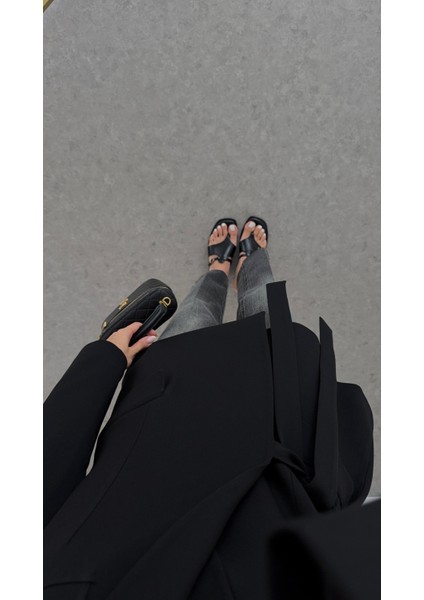 Yandan Bağlamalı Siyah Blazer modelleri