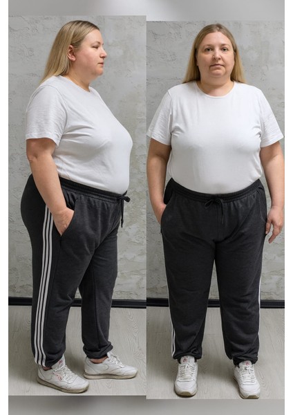 BYN-2225-BATTAL Beden 2 Iplik Bayan Eşofman