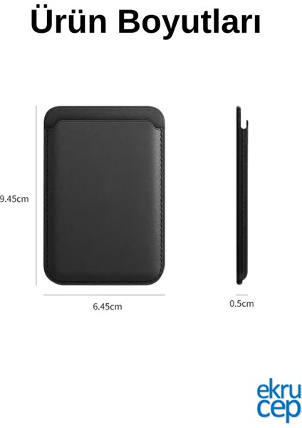 iPhone 11-12-13-14-15-16-17 Serileri ile Uyumlu Magsafe Uyumlu Mıknatıslı Kartlık Deri Magsafe Cüzdan Kartlık fırsatları