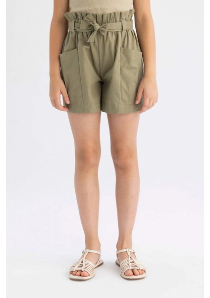 Kız Çocuk Keten Şort