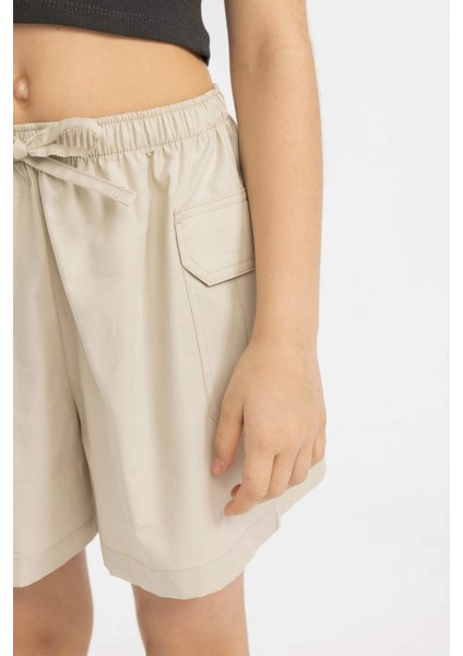 Kız Çocuk Pamuklu Şort B5049A824HS