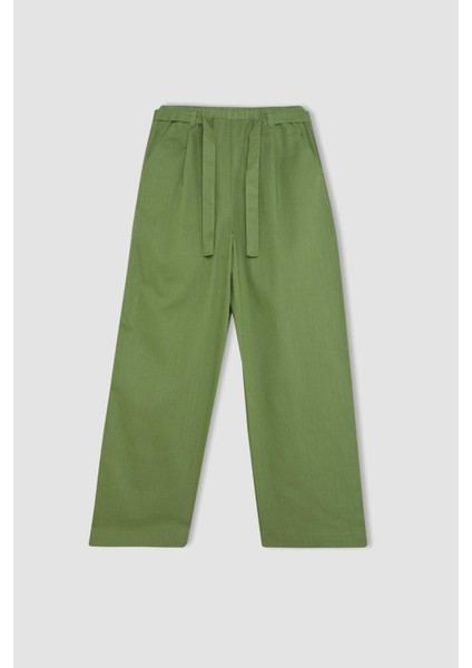 Kız Çocuk Wide Leg Geniş Paça Pamuklu Pantolon B5045A824HS