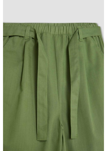 Kız Çocuk Wide Leg Geniş Paça Pamuklu Pantolon B5045A824HS