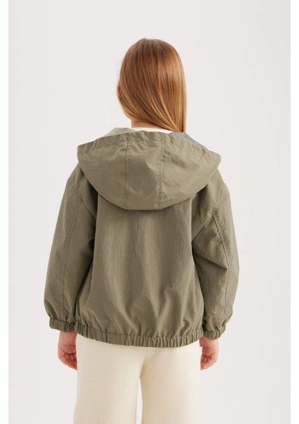 Kız Çocuk Su Geçirmez Kapüşonlu Yağmurluk B4292A824SP