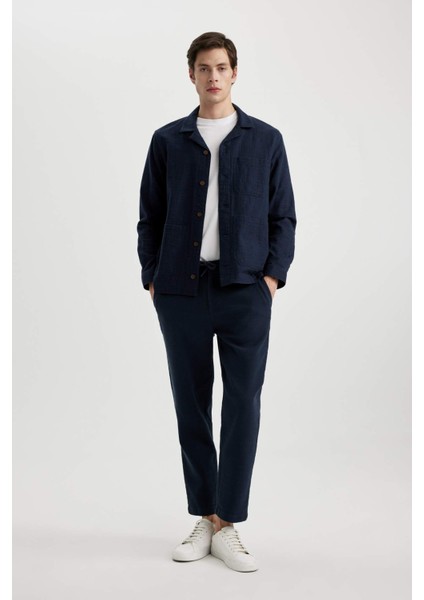 Regular Fit Apaş Yaka Pamuklu Gömlek Ceket B4608AX24SP