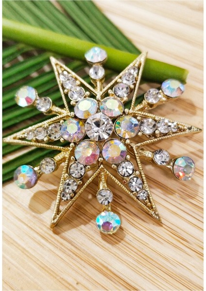 Kırmızı Elma Figürlü Broş