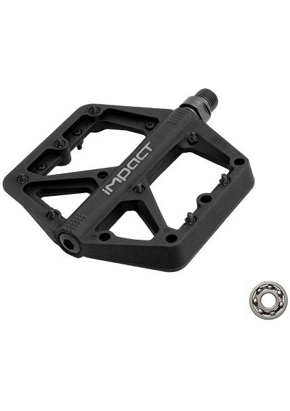 Comp Çivili Pedal – Dayanıklı Plastik, Kompozit Rulmanlı, Siyah