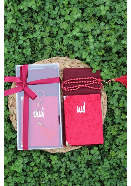 20 Adet Eşarplı Yasin Hediyelik Mevlid Seti Y201 Kırmızı fiyatları