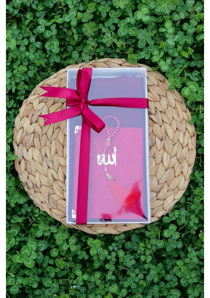 20 Adet Eşarplı Yasin Hediyelik Mevlid Seti Y201 Kırmızı modelleri