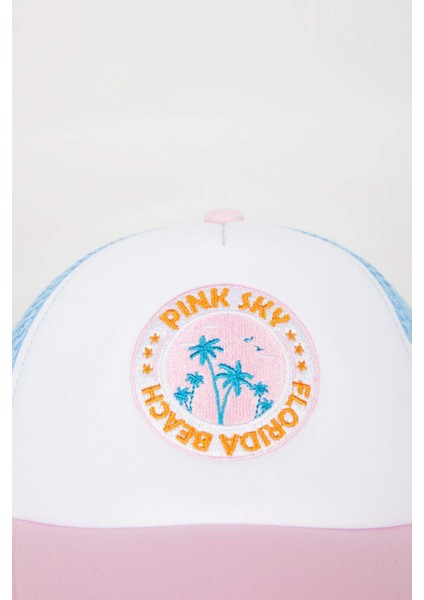 Kız Çocuk Nakışlı Gabardin Beyzbol Basketbol Şapkası B7584A824SM