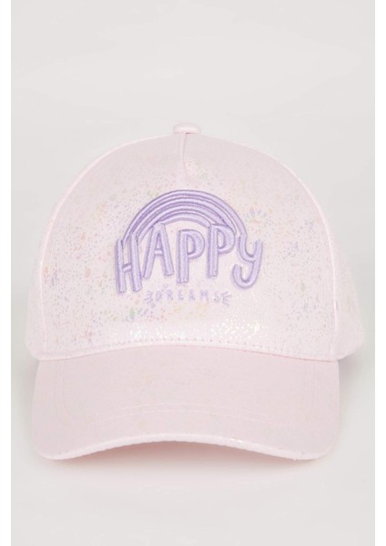 Kız Çocuk Nakışlı Gabardin Beyzbol Basketbol Şapkası B7591A824SM