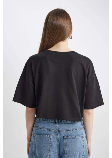 Coool Loose Fit Bisiklet Yaka Basic Düz Kısa Kollu Tişört X2381AZ24SM
