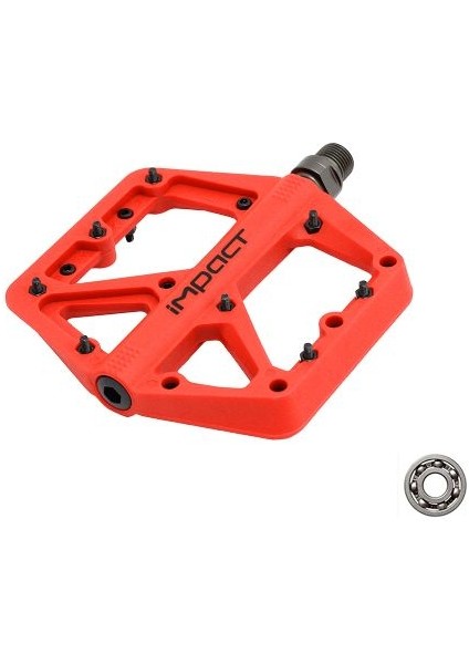 Comp Çivili Pedal – Dayanıklı Plastik, Kompozit Rulmanlı, Turuncu