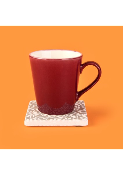 Kitchen Yapraklar Taş Bardak Altlığı - Renkli - 10X10 cm fiyatları