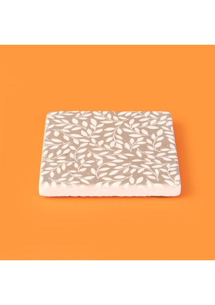 Kitchen Yapraklar Taş Bardak Altlığı - Renkli - 10X10 cm modelleri